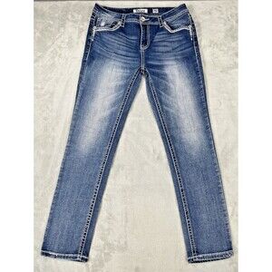 Charme Denim Jeans Womens 31 Medium Wash Thick Contrast Stitch Straight
